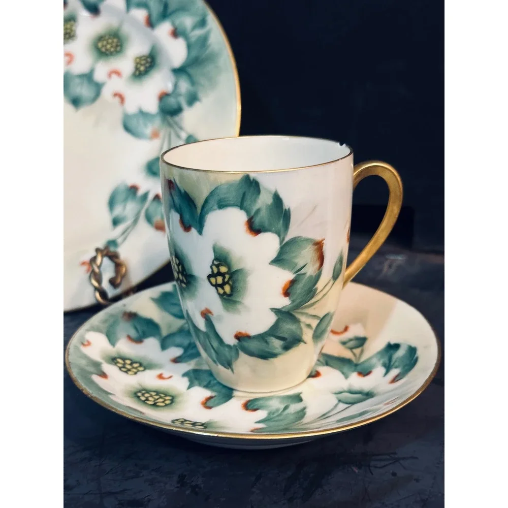 Vintage‎ 1944 Royal Bavarian Hutschenreuther Plate & Thomas Bavaria Cup Set
